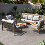 Rebel 7 - Seater Wood Patio Conversation Set (PAS - 2513 - 3SC+2SC+SC*2+TA) - Direct Wicker
