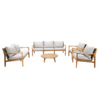Rebel 7 - Seater Wood Patio Conversation Set (PAS - 2513 - 3SC+2SC+SC*2+TA) - Direct Wicker