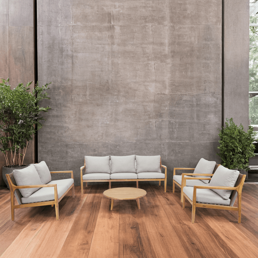 Rebel 7 - Seater Wood Patio Conversation Set (PAS - 2513 - 3SC+2SC+SC*2+TA) - Direct Wicker