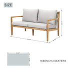 Rebel 7 - Seater Wood Patio Conversation Set with CoffeeTable & Side Table (PAS - 2513 - 7 - Seat) - Direct Wicker