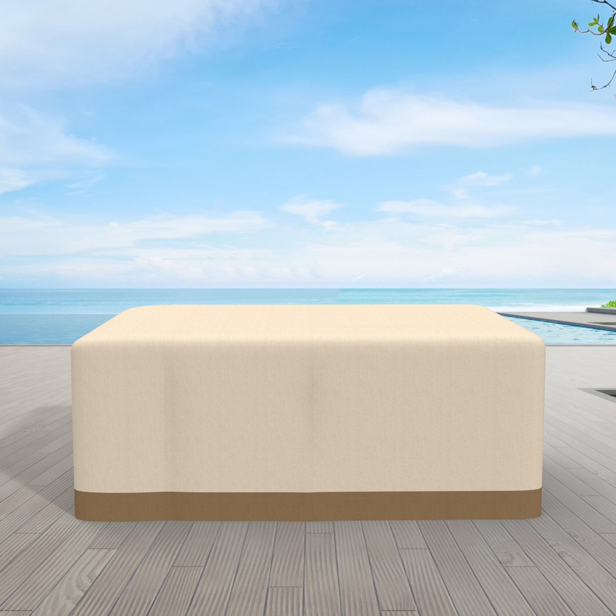 Rectangle Rain Cover in Beige (RC - 1106R) - Direct Wicker