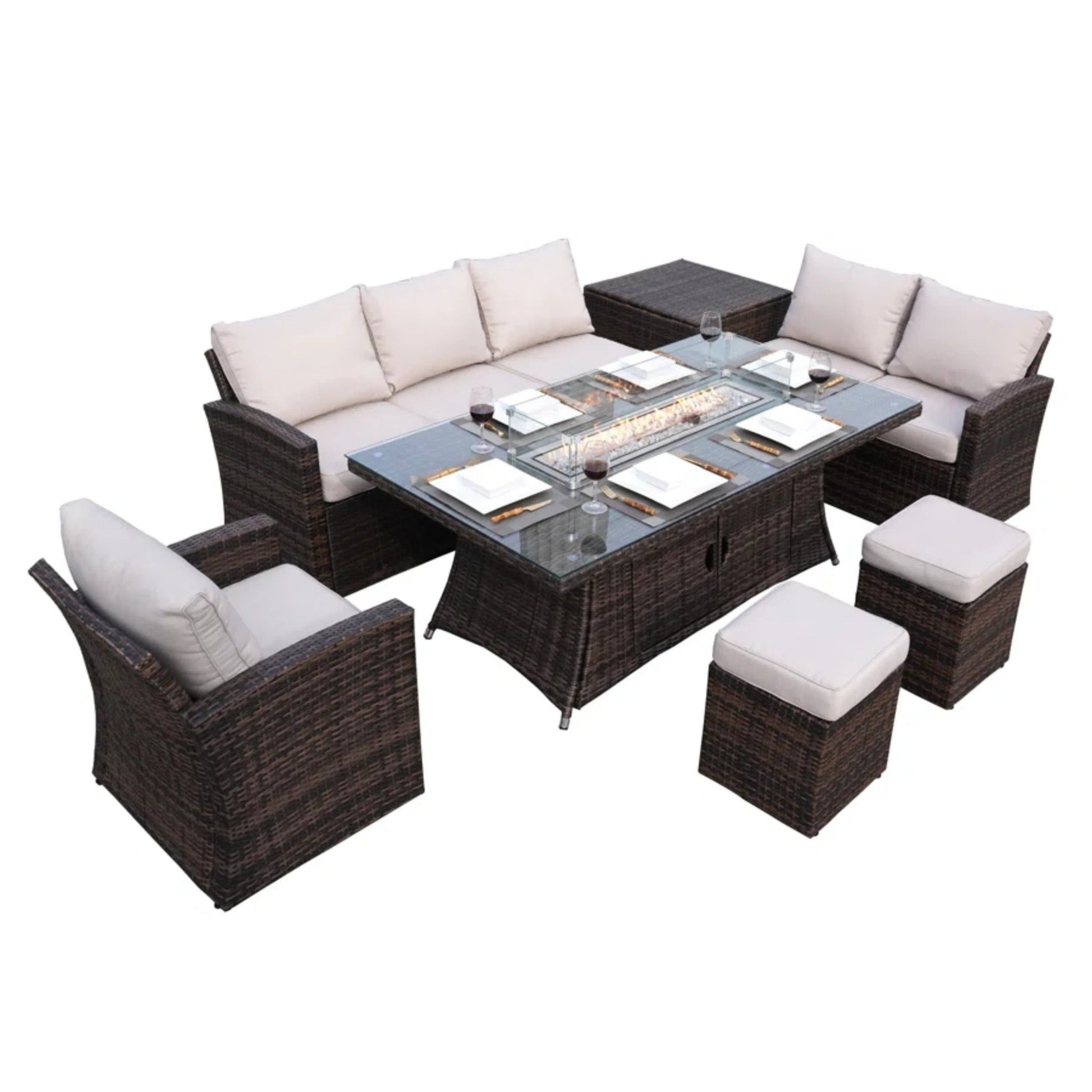 Replacement Parts for Outdoor Furniture Set (Chair, Loveseat, Sofa & Fire Pit Table Top) - Direct Wicker