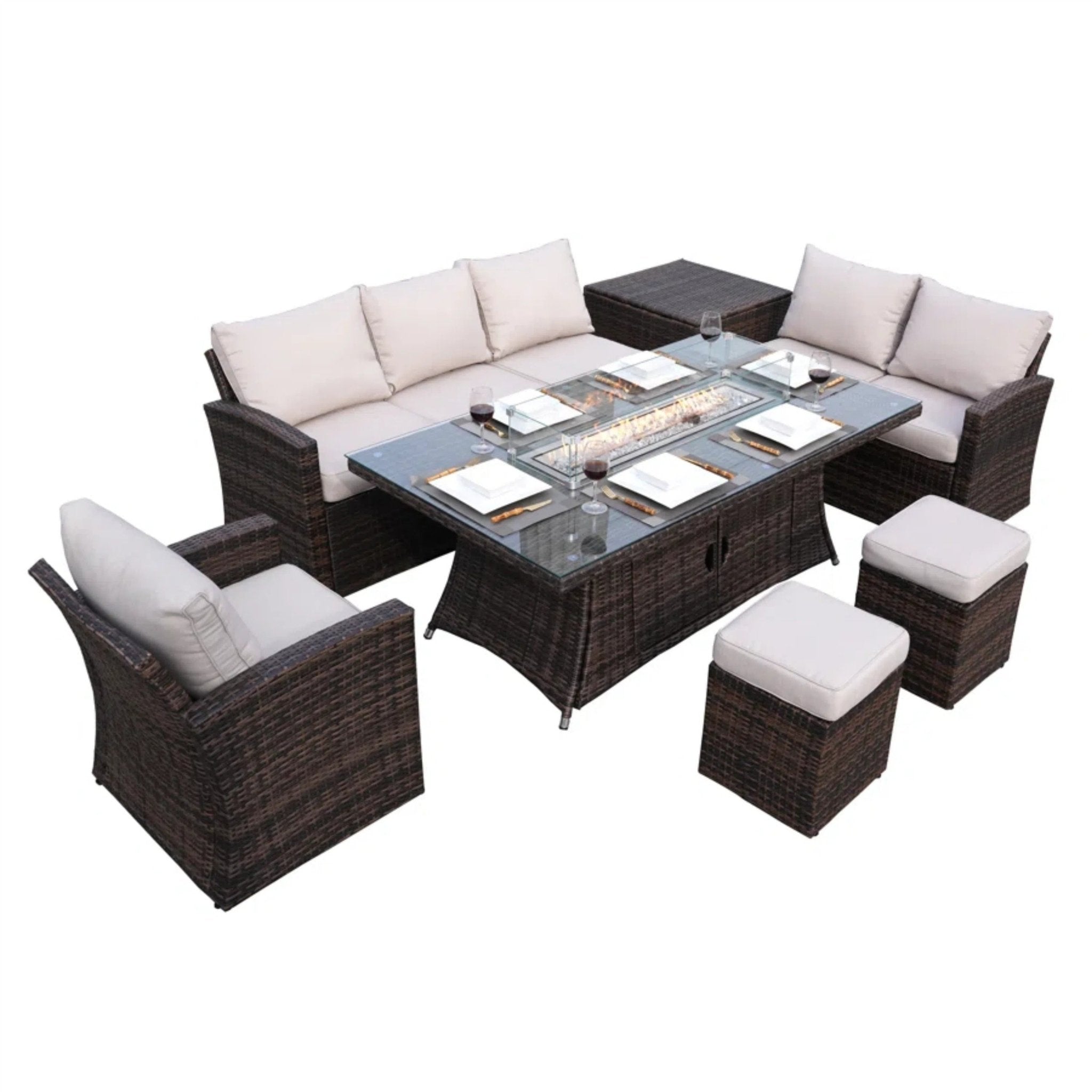 Replacement Parts for Outdoor Furniture Set (Chair, Loveseat, Sofa & Fire Pit Table Top) - Direct Wicker