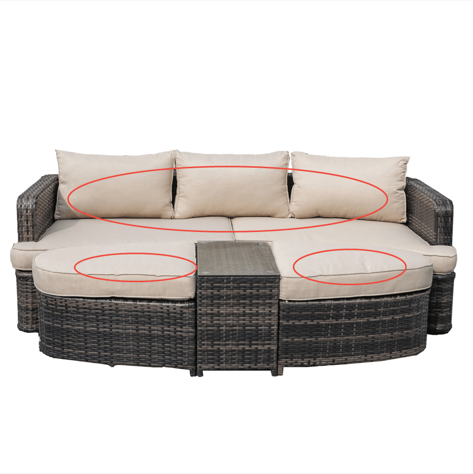 Replacement | Seat Cushion and Back Cushion set for PAL - 1202 - Direct Wicker