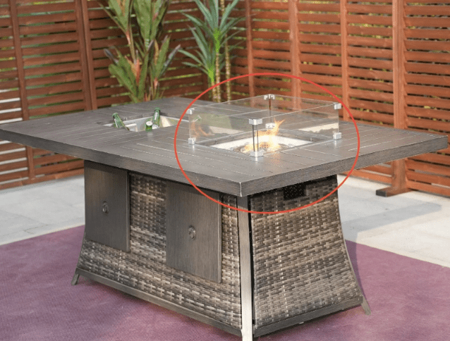 Replacement Wind Guard for Fire Pit Table Fits PAG-1106FI - Direct Wicker