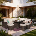 Rimini Corner Sofa Set with Rectangular Table (PAS - 1403) - Direct Wicker