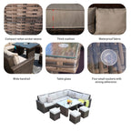 Rimini Corner Sofa Set with Rectangular Table (PAS - 1403) - Direct Wicker