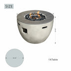 Round Magnesium Oxide Propane Fire Pit Table (PAG-2636-GR) - Direct Wicker