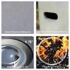 Round Magnesium Oxide Propane Fire Pit Table (PAG-2636-GR) - Direct Wicker