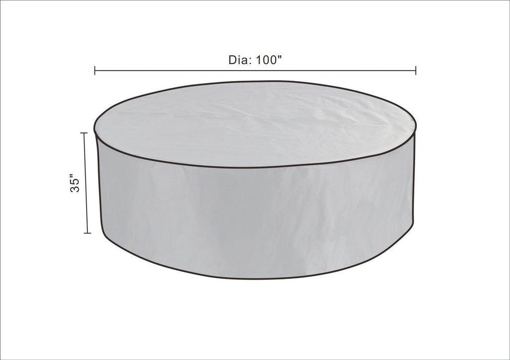 Round Rain Cover in Black (RC - 1711) - Direct Wicker