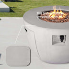 Santiago 6 - Pieces Outdoor Conversation Set with Round Firepit Table (PAS - 1403B+2160) - Direct Wicker