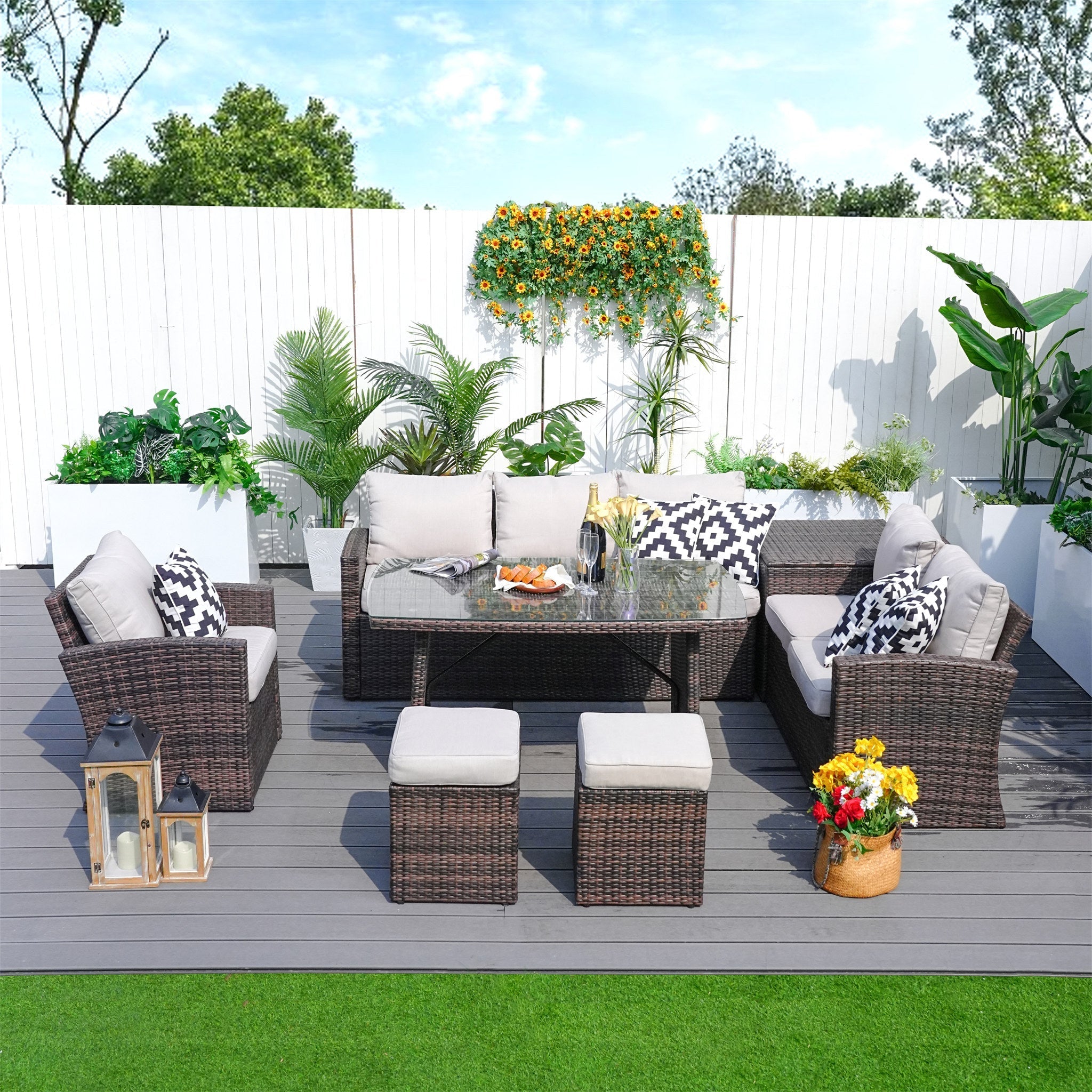 Direct Wicker Santiago Outdoor Corner Sofa Set