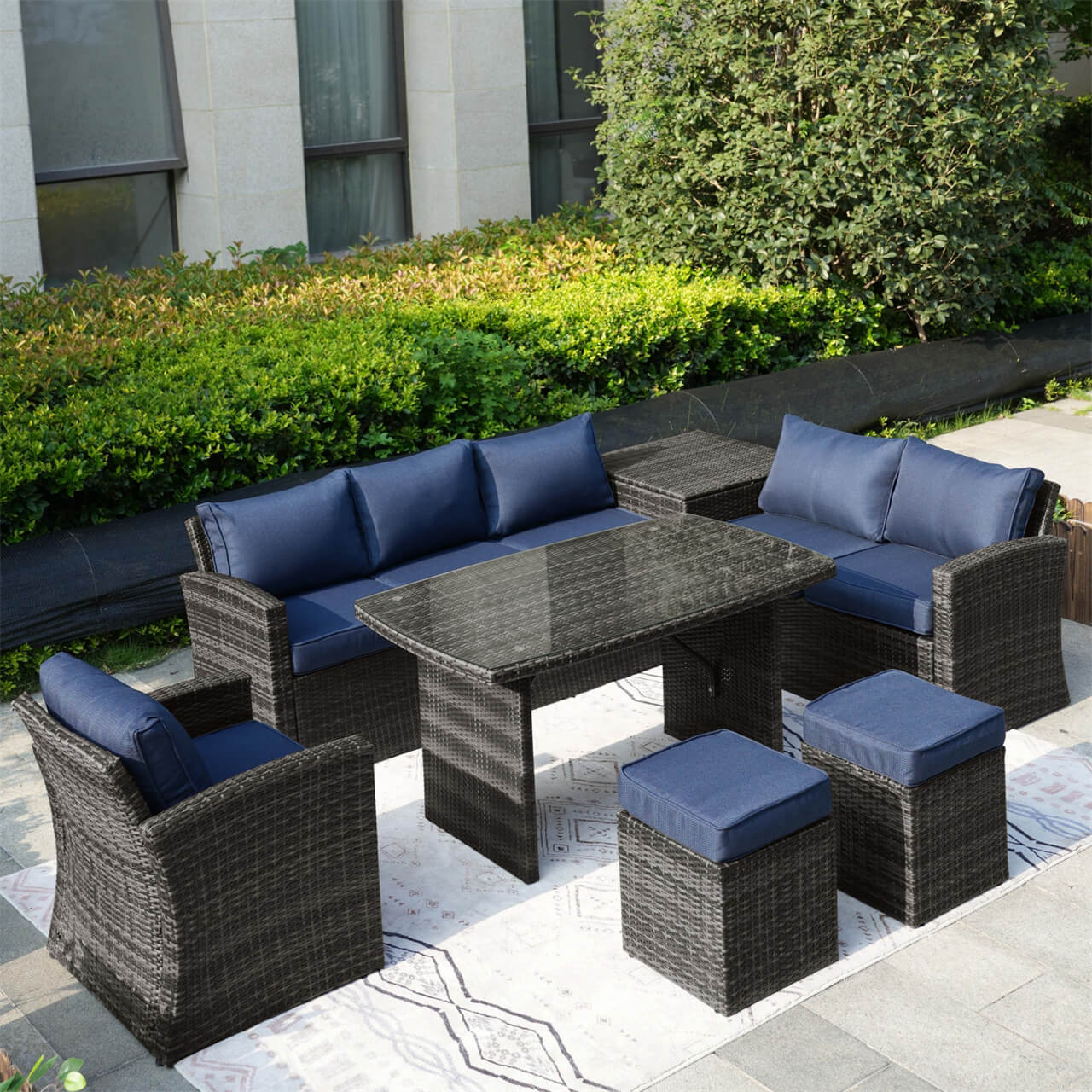 Santiago Outdoor Furniture Replacement Cushion Covers (PAS - 1403B - Cushion Covers) - Direct Wicker