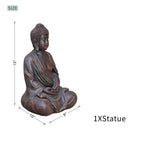 Serene Meditating Buddha Magnesium Oxide Garden Sculpture (GS-24945B-BR-WLX) - Direct Wicker