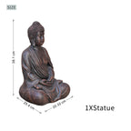 Serene Meditating Buddha Magnesium Oxide Garden Sculpture (GS-24945B-BR-WLX) - Direct Wicker