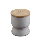 Silver Gray Side Table with Ice Bucket – Terrafab Composite Material（PAT - 24918IB） - Direct Wicker