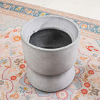 Silver Gray Side Table with Ice Bucket – Terrafab Composite Material（PAT - 24918IB） - Direct Wicker