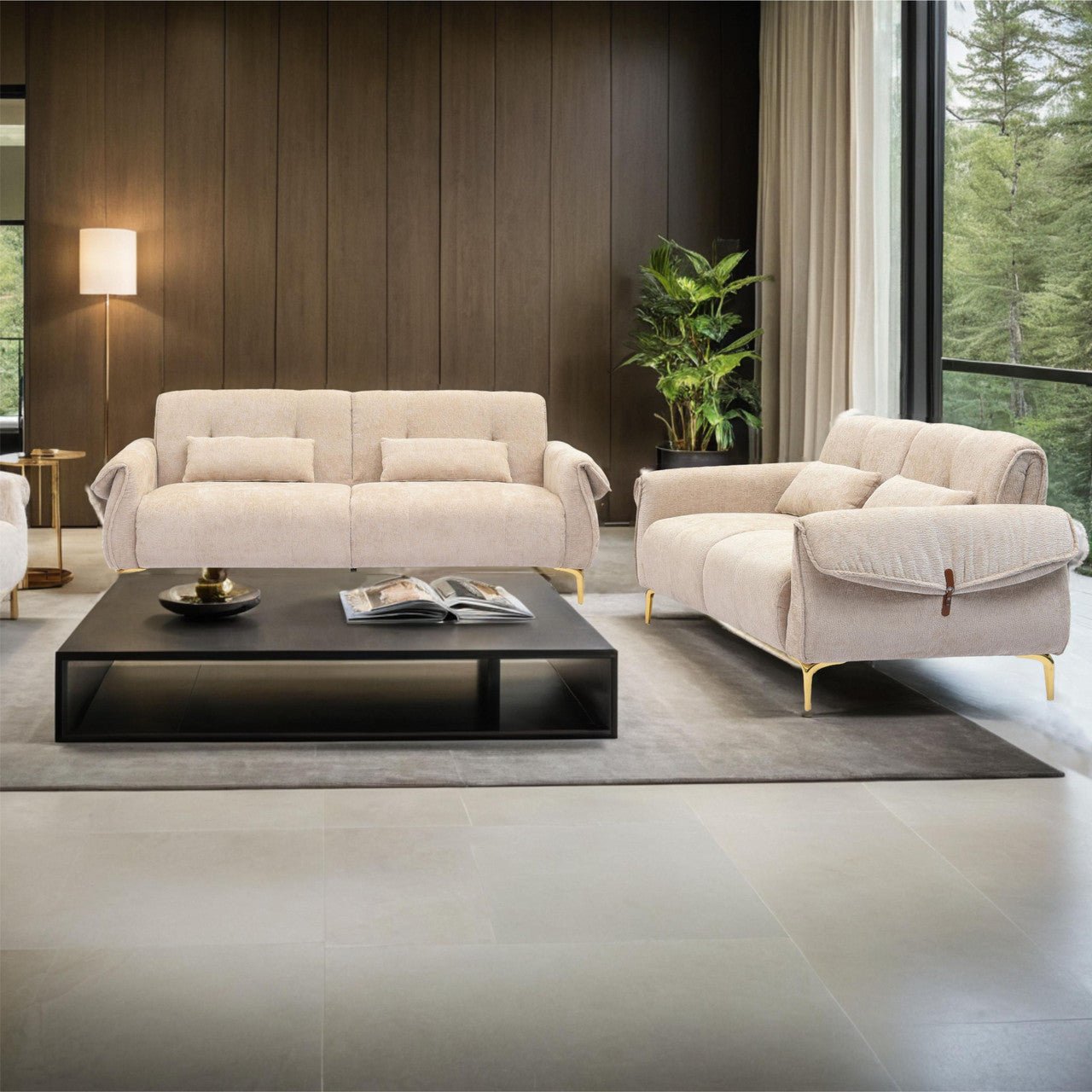 Simple and Cozy Indoor Sofa Set for Comfortable Living (PAS - 241387) - Direct Wicker