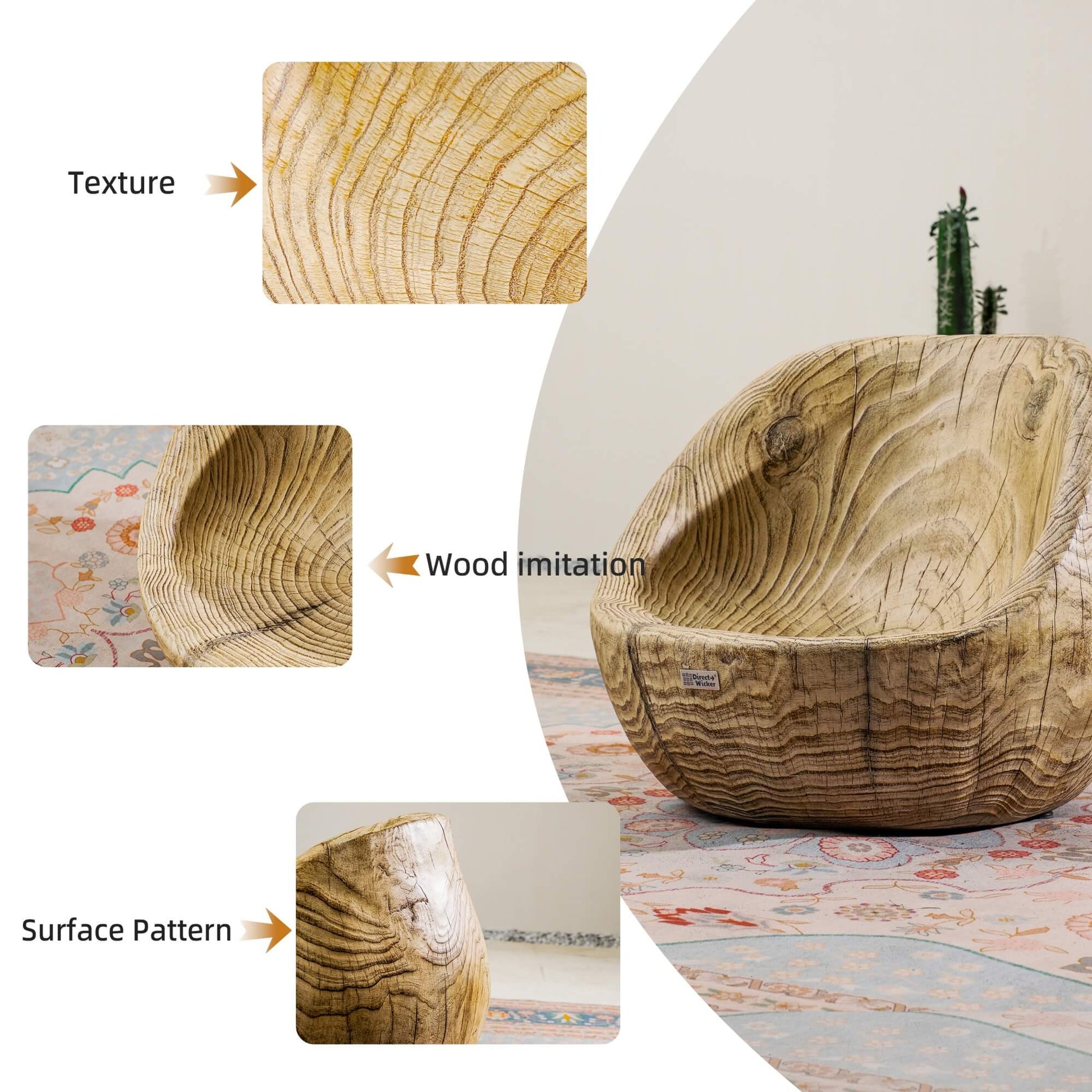 Single Seat Sofa Chair (Small) – Terrafab Composite Material（PAC - 24920SC） - Direct Wicker