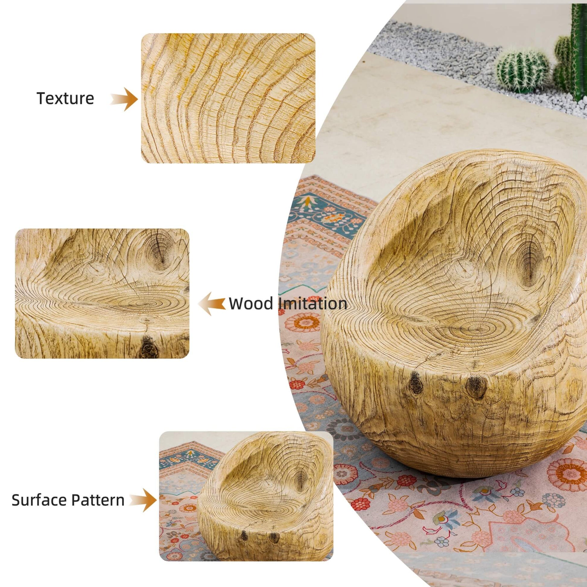 Single-Seat Sofa Chair – Terrafab Composite Material with Iron Frame (PAC-24919SC) - Direct Wicker