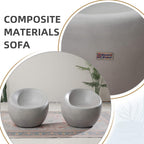 Single-Seat Sofa Chair – Terrafab Composite Material with Iron Frame（PAC-24921SC） - Direct Wicker