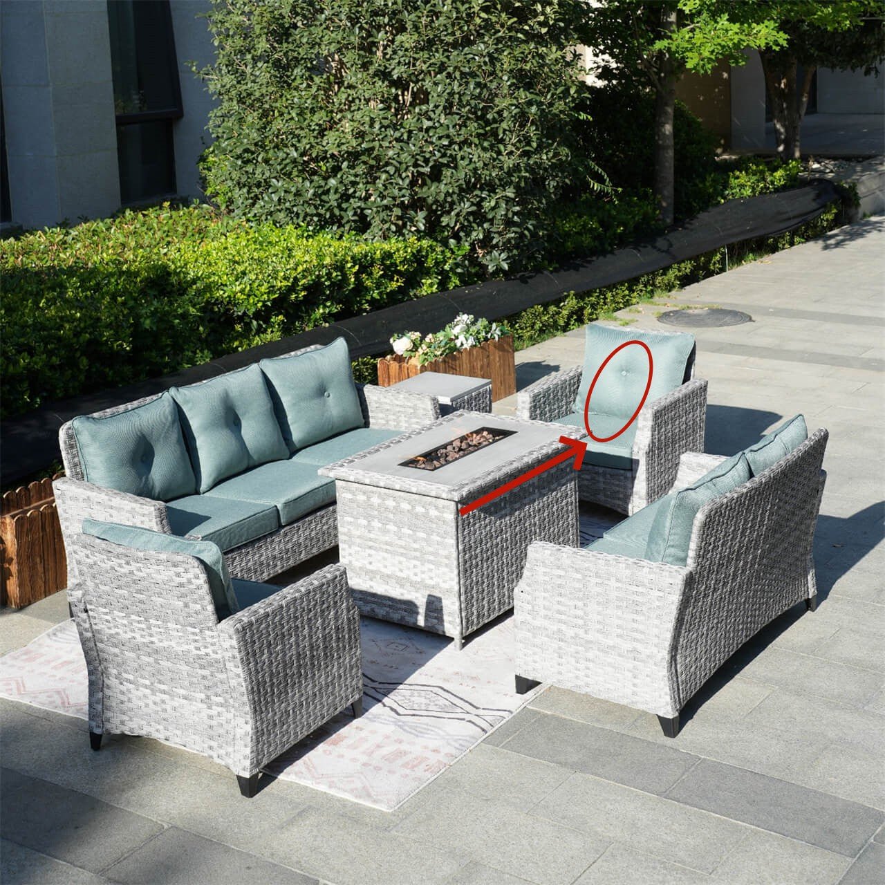 Single Sofa Cushion Covers of Patio Sofa for (PAF - 1801/2) - Direct Wicker