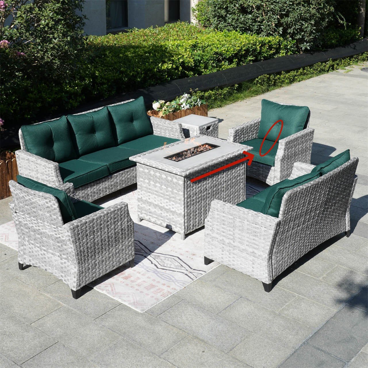 Single Sofa Cushion Covers of Patio Sofa for (PAF - 1801/2) - Direct Wicker