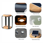 Small Solar LED Outdoor Light - 20x20x3.5cm - Direct Wicker