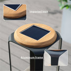 Small Solar LED Outdoor Light - 20x20x3.5cm - Direct Wicker