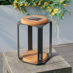 Small Solar LED Outdoor Light - 20x20x3.5cm - Direct Wicker