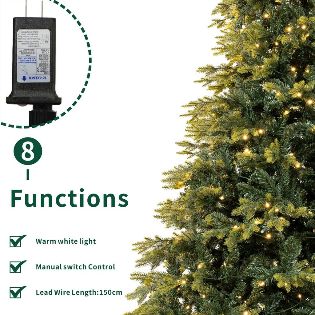 Snow Flocked Unlit Artificial Christmas Tree with Frosted PVC Branches, Full Evergreen Shape & Metal Stand – 5 FT, 6 FT & 7 FT (PAT-013) (Copy) - Direct Wicker