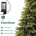 Snow Flocked Unlit Artificial Christmas Tree with Frosted PVC Branches, Full Evergreen Shape & Metal Stand – 5 FT, 6 FT & 7 FT (PAT-013) (Copy) - Direct Wicker