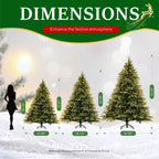 Snow Flocked Unlit Artificial Christmas Tree with Frosted PVC Branches, Full Evergreen Shape & Metal Stand – 5 FT, 6 FT & 7 FT (PAT-013) (Copy) - Direct Wicker
