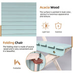 Solid Wood 3 - Piece Bistro Set – Folding Chairs and Square Table for Outdoor Use (PAC - 2525) - Direct Wicker