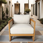 Solid Wood 4 - Seater Sofa Set with Round Coffee Table (PAS - 2515 - 2SS+SSx2+RTA) - Direct Wicker