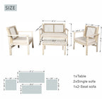 Solid Wood Bench & Chair Sets – Outdoor Seating Set (PAC - 2523) - Direct Wicker