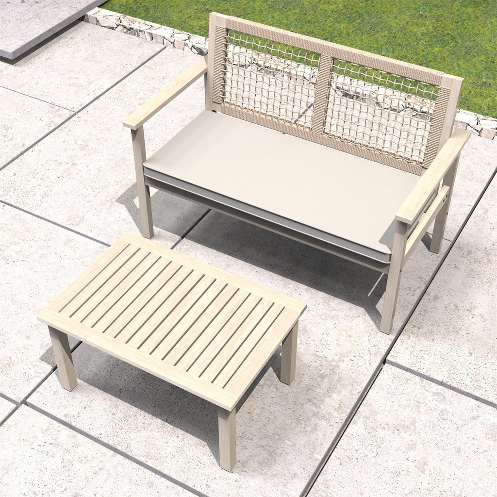 Solid Wood Bench & Chair Sets – Outdoor Seating Set (PAC - 2523) - Direct Wicker