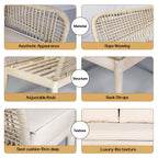 Solid Wood Bench & Chair Sets – Outdoor Seating Set with Rope Design (PAC - 2522) - Direct Wicker