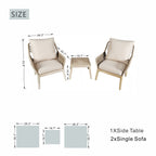 Solid Wood Bench & Chair Sets – Outdoor Seating Set with Rope Design (PAC - 2522) - Direct Wicker