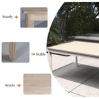 Solid Wood Dining Table – 63" Rectangular Table for Indoor & Outdoor Use - Direct Wicker