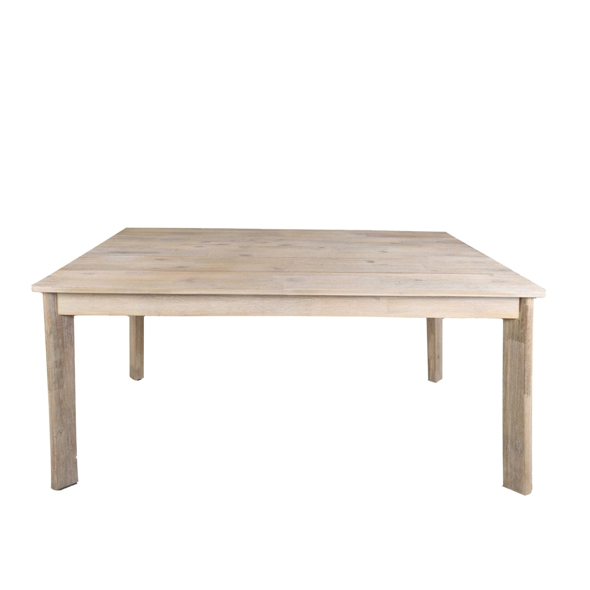 Solid Wood Dining Table – 63" Rectangular Table for Indoor & Outdoor Use - Direct Wicker