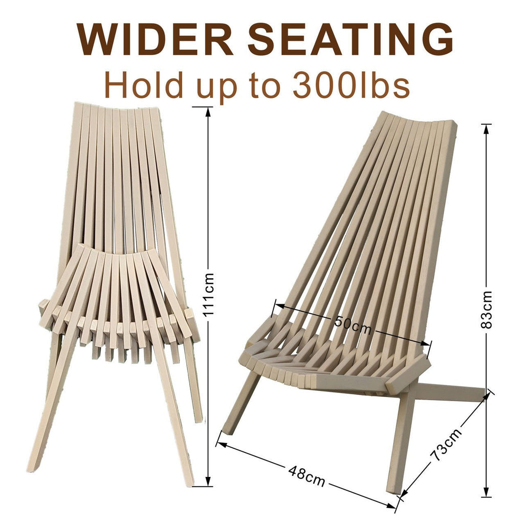 Solid Wood Folding Chair Portable Outdoor Lounge Chair - Direct Wicker