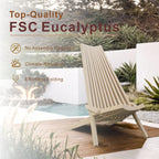 Solid Wood Folding Chair Portable Outdoor Lounge Chair - Direct Wicker