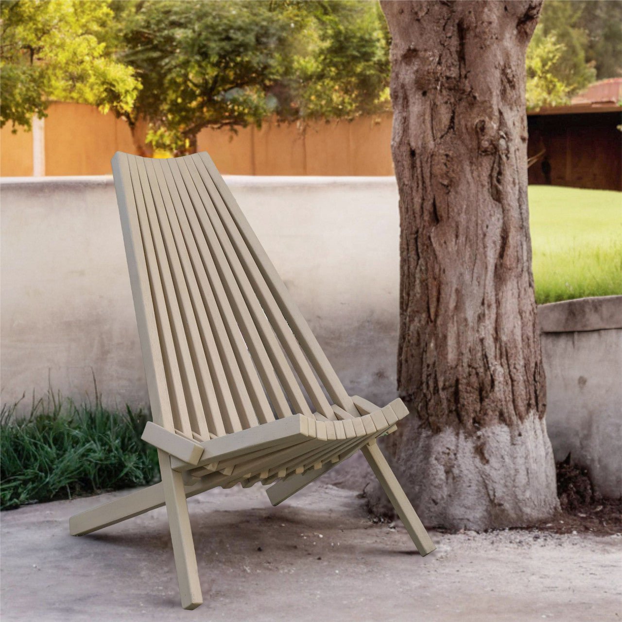 Solid Wood Folding Chair Portable Outdoor Lounge Chair - Direct Wicker