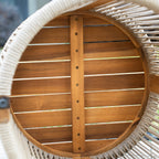 Solid Wood Outdoor Round Side Table - Direct Wicker