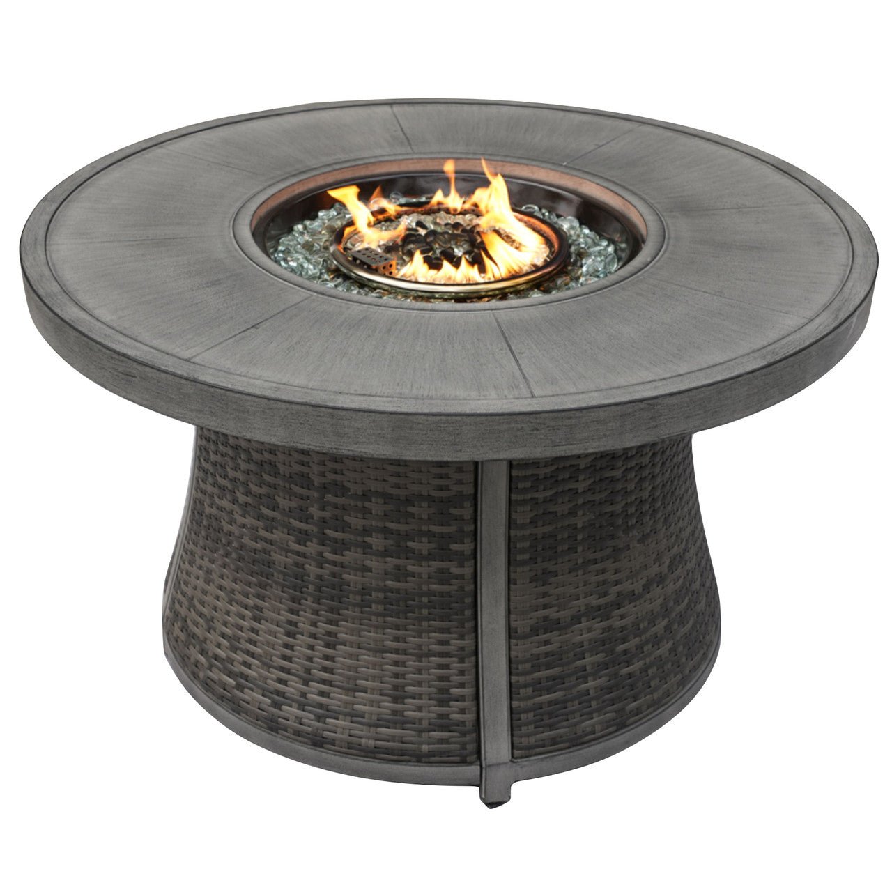 Sonoma 4 - Seater Outdoor Fire Pit Set – Round Fire Table (PAS - 1205B+G3R521E) - Direct Wicker