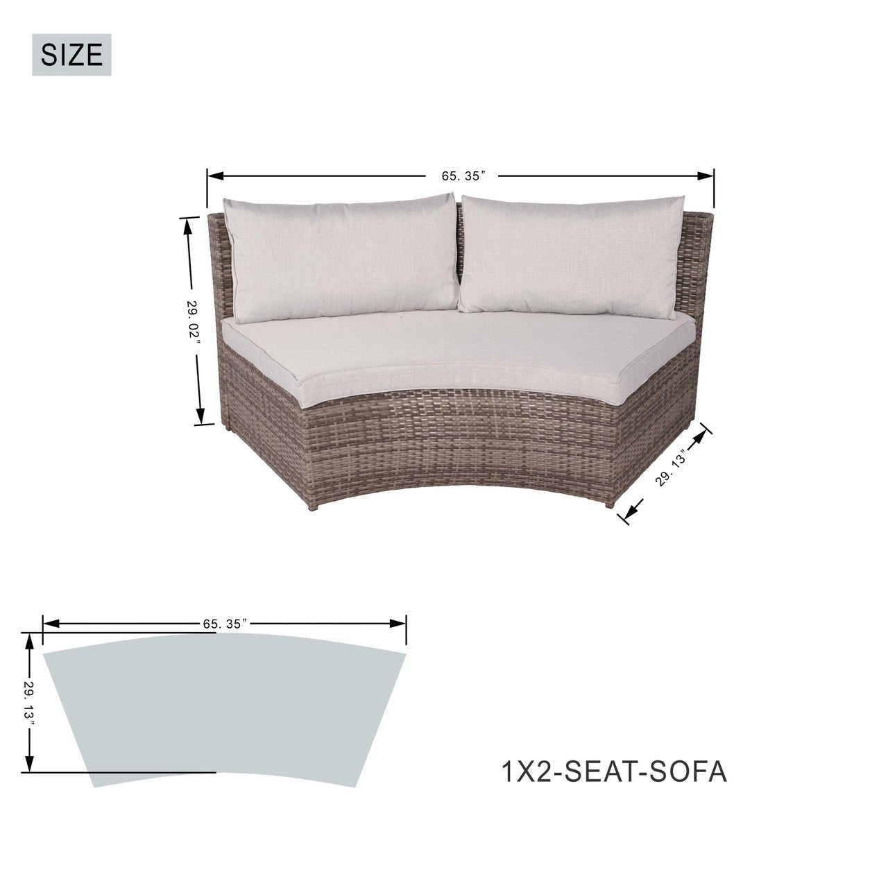 Sonoma 6 - Seater Outdoor Conversation Set with Round Coffee Table (PAS - 1205B) - Direct Wicker