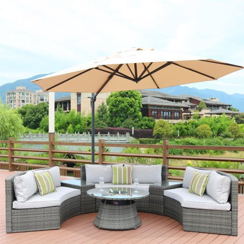 Sonoma 6 - Seater Outdoor Conversation Set with Round Coffee Table (PAS - 1205B) - Direct Wicker