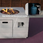 Sonoma 8 - Seater Outdoor Fire Pit Set with Cube Fire Pit Table (PAS - 1205B+2140) - Direct Wicker