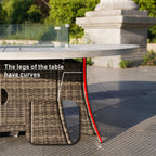 Sonoma 8 - Seater Outdoor Fire Pit Set with Round Fire Pit Table (PAS - 1205B+1108A) - Direct Wicker